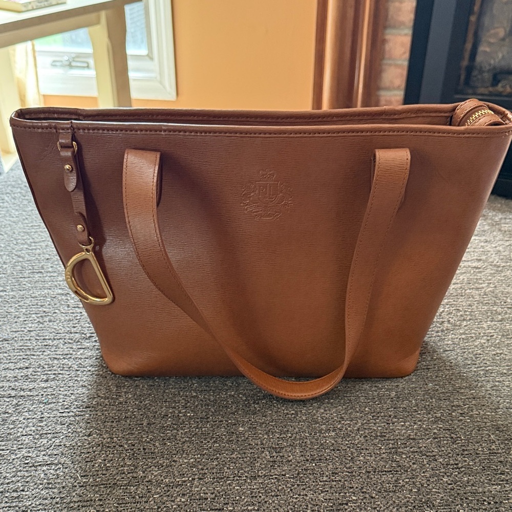 Ralph Lauren Tan Leather Tote